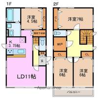 愛知県名古屋市名東区猪高台1丁目(一戸建)の賃貸物件の間取り