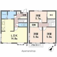 ファミール石芝ABCA012の間取り