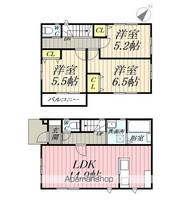 埼玉県三郷市戸ケ崎(一戸建)の賃貸物件の間取り