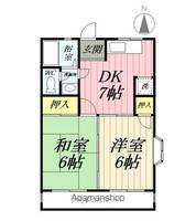 埼玉県三郷市早稲田2丁目の賃貸マンションの間取り