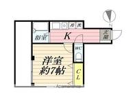 神奈川県横浜市鶴見区平安町1丁目の賃貸マンションの間取り
