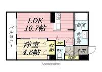 神奈川県横浜市港南区野庭町の賃貸マンションの間取り