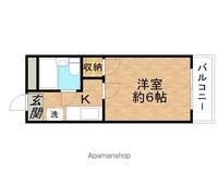 滋賀県草津市野路東3丁目の賃貸アパート201の間取り