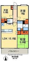 サンクレイドル松戸弐番館の間取り
