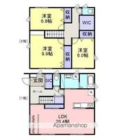 福島県福島市鳥谷野字水汲田(一戸建)の賃貸物件戸建ての間取り