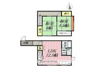 埼玉県三郷市新和3丁目の賃貸テラスハウスの間取り
