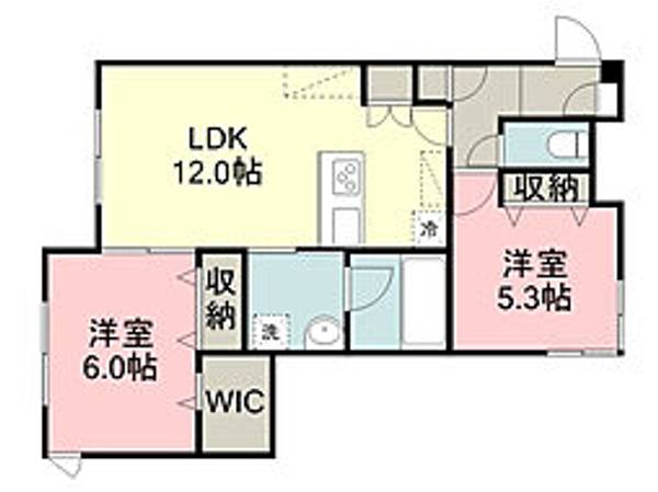 輝(かがやき)101号室の間取り