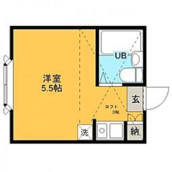 きのめハイツ206号室の間取り