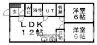 北海道札幌市白石区本郷通1丁目北の賃貸アパートの間取り