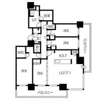 ザ・札幌タワーズ ウエストタワー2904の間取り