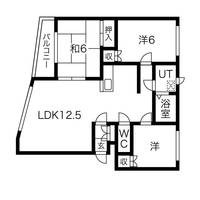 北海道札幌市東区北三十四条東5丁目の賃貸マンションの間取り