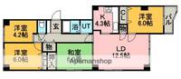 北海道札幌市豊平区月寒東二条17丁目の賃貸マンションの間取り