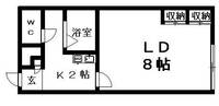 レオパレスKYOEI106の間取り