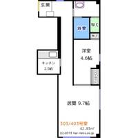 ハーネスビル美園303の間取り