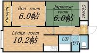 北海道札幌市豊平区平岸二条10丁目の賃貸マンションの間取り