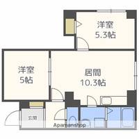 北海道札幌市豊平区平岸四条3丁目の賃貸マンションの間取り