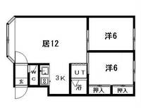 第18大成コーポ0202の間取り