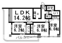 ハイブライト平岡305の間取り
