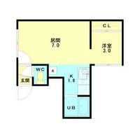 アイアール中の島Ⅰ402の間取り