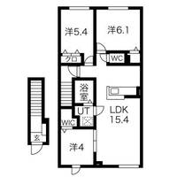 ジェラン明徳町Aの間取り