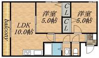 第88松井ビル510の間取り
