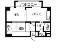 ミディメゾンタテオカ南方館203の間取り