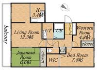 発寒パークマンション803の間取り