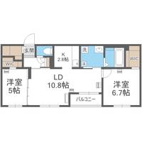 エフュート宮の沢の間取り