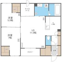 エフュート宮の沢の間取り