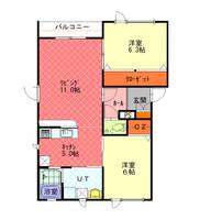 アクアエイトA棟の間取り