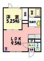ブルータウンⅡ203の間取り