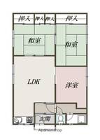 北海道旭川市永山四条15丁目(一戸建)の賃貸物件戸建ての間取り