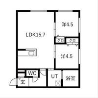 ONE STAGE琴似 (ワンステージコトニ)  確保近隣の間取り