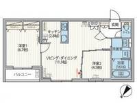 北海道札幌市西区発寒七条11丁目の賃貸マンションの間取り
