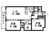 KKS羊ヶ丘00105の間取り