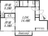 北海道札幌市西区発寒十条2丁目の賃貸マンションの間取り