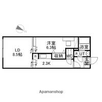 北海道石狩郡当別町末広の賃貸マンションの間取り