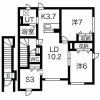 クリスタルコートCの間取り