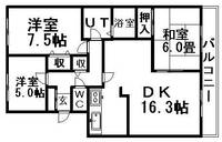 クレール旭ケ丘0102の間取り