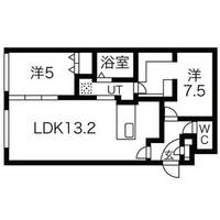 レブニーズ ザ・レジデンス 二十四軒 セカンド401の間取り