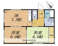 白樺ハイツⅣ101の間取り