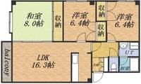 ポートヒルズ富岡202の間取り
