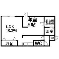 カトラン麻生403の間取り
