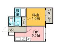 ハウスオブリザ菊水壱番館702の間取り