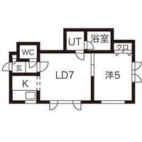 フラップフラット102の間取り