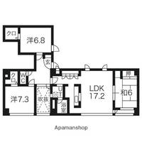 北海道札幌市中央区南六条西16丁目の賃貸マンションの間取り