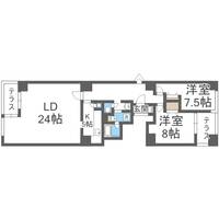 エルミタージュユリ401の間取り