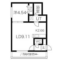 北海道札幌市豊平区美園六条8丁目の賃貸マンションの間取り