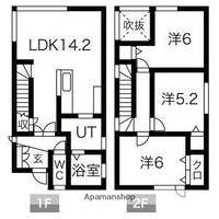 北海道札幌市手稲区稲穂一条2丁目(一戸建)の賃貸物件の間取り