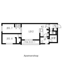 北海道札幌市西区発寒三条6丁目の賃貸マンションの間取り
